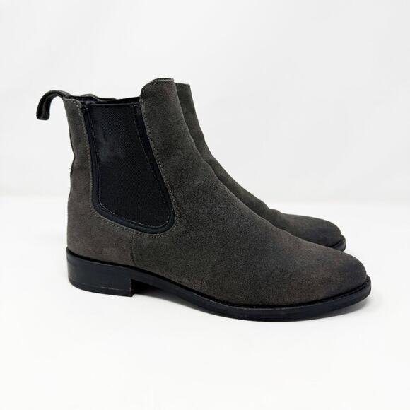 Thursday Boot Co Gray Suede Chelsea Boots Size 7.5 Pull On Handmade in Mexico - Picture 1 of 9